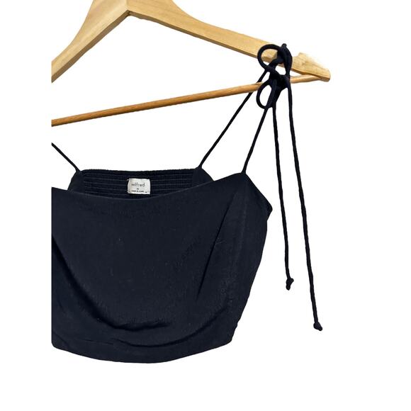 Wilfred Black String Strap Cropped Top size M - Picture 2 of 4